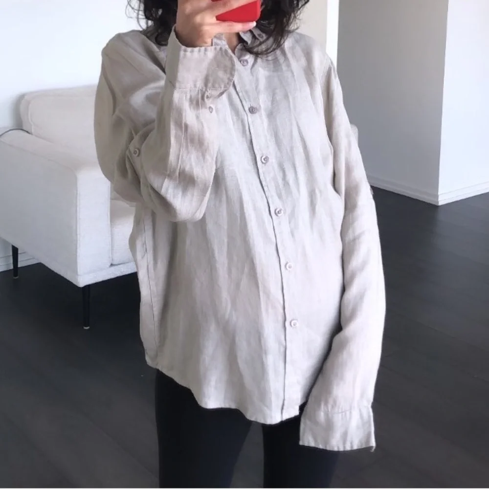 Linen handpainted button-up - Picture 5 of 5